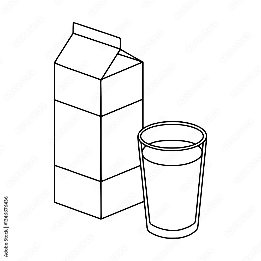 breakfast milk set vector graphic breakfast milk set vector graphic