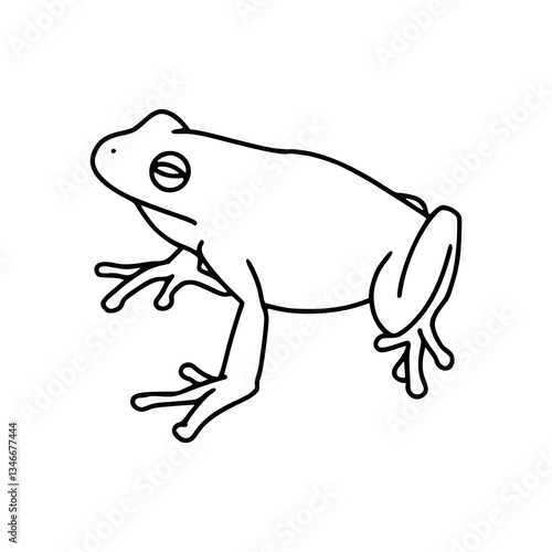 drowsy frog simple vector