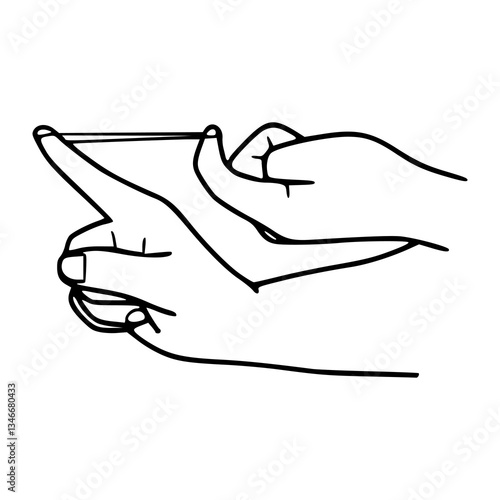 stretching elastic band outline