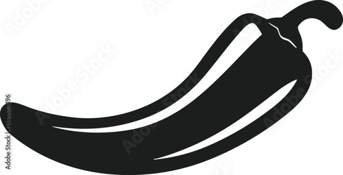 Mexican Chili Pepper Silhouette – Spicy Food Vector Illustration
