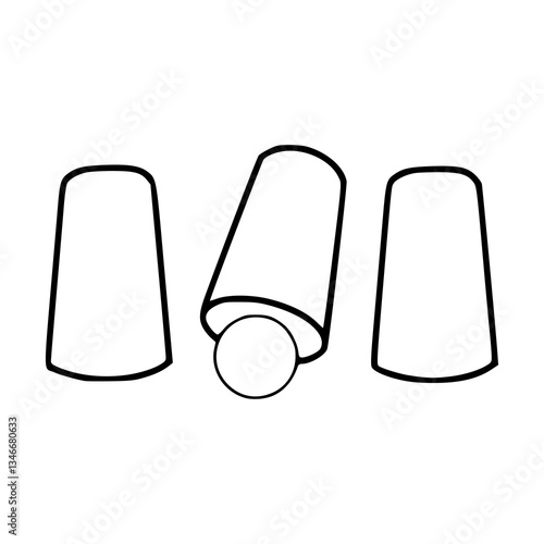 three cups and a ball outline