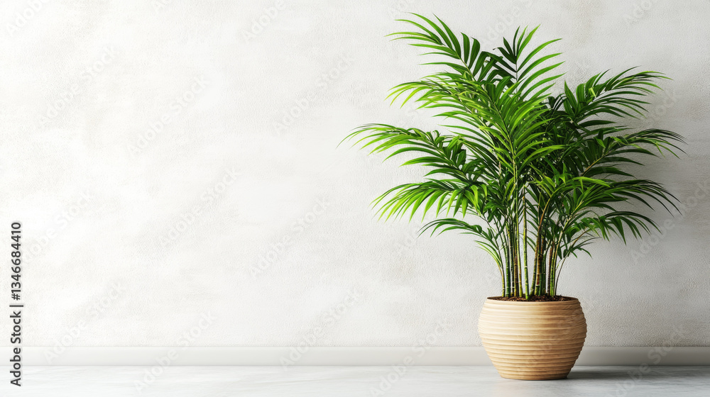 beautiful bamboo palm in biodegradable pot adds touch of elegance to any space, enhancing natural ambiance beautiful bamboo palm in biodegradable pot adds touch of elegance to any space, enhancing natural ambiance