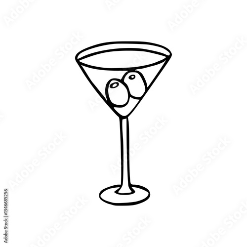 outline of a martini glass