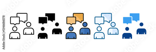 Dialogue Icon Set Multiple Style Collection