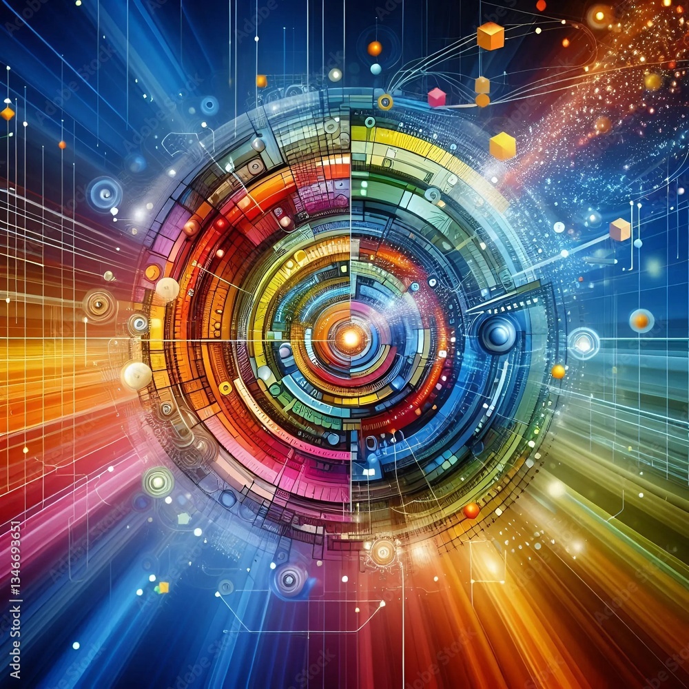Fototapeta premium Advancing AI and IoT Integration: Revolutionizing Smart Technologies for Future Innovation 