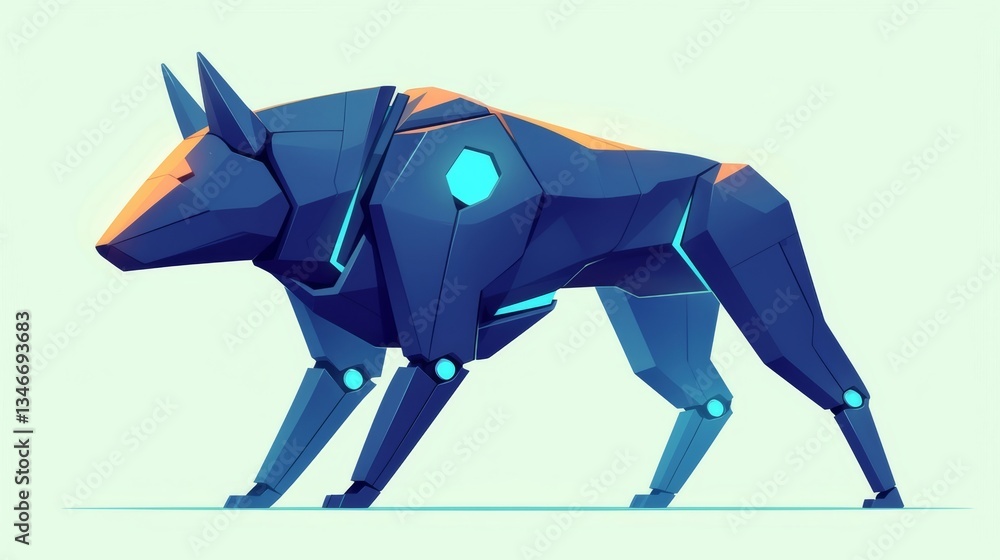 Obraz premium white horse on a blue background