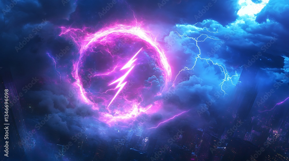 Abstract cloud background with round circle cosmic textures and colors