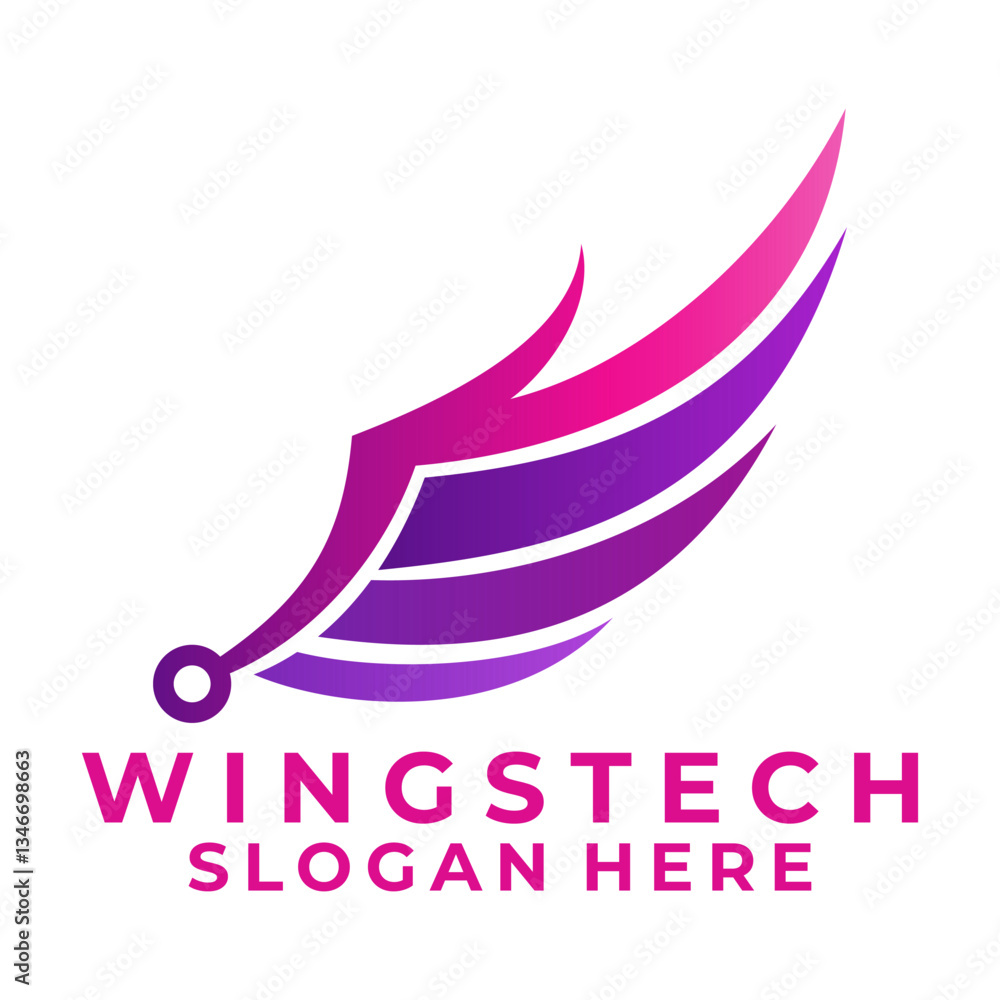 Fototapeta premium Network Technology logo with technology logo design vector