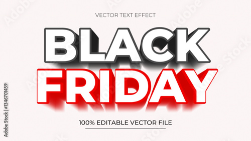 Black Friday Sale design with 3d text effect black background