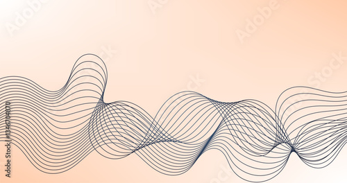 Abstract background with wavy lines. Vector illustration design