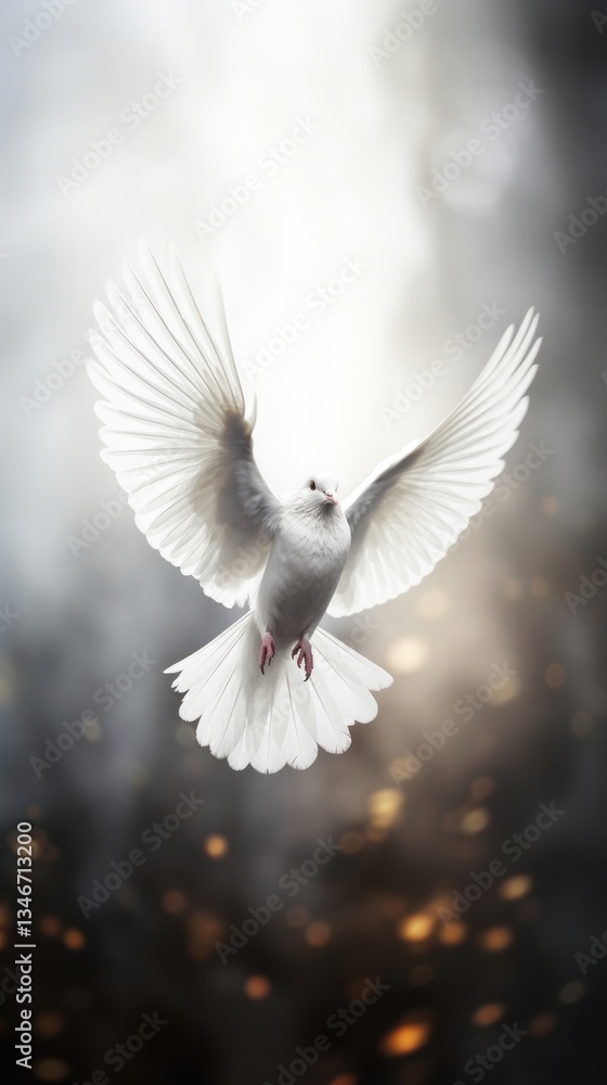 Obraz premium A dove flying animal motion bird.