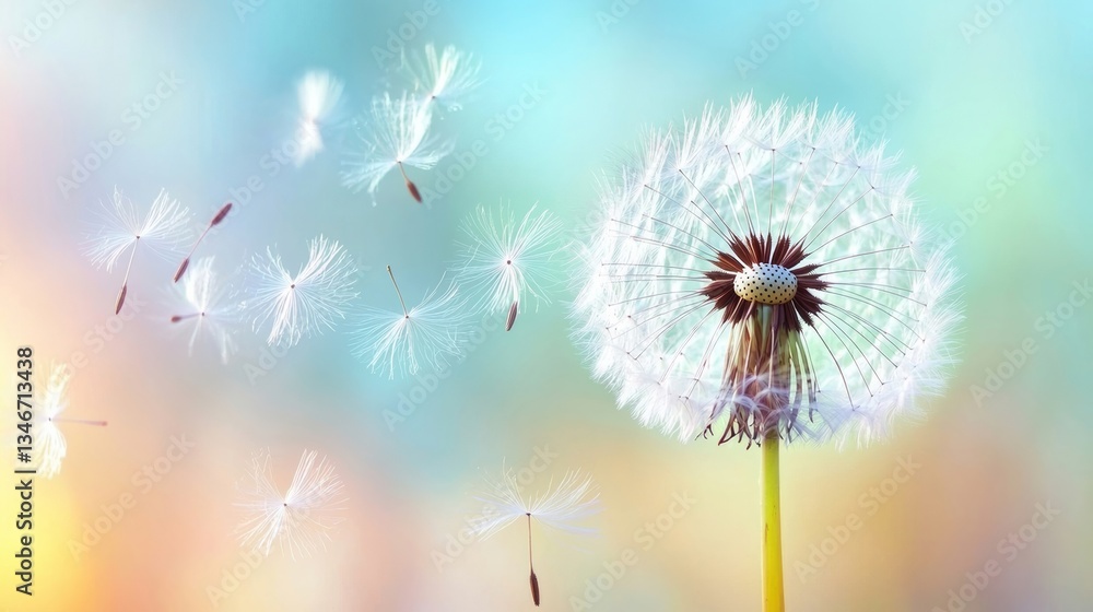 Obraz premium dandelion in the wind