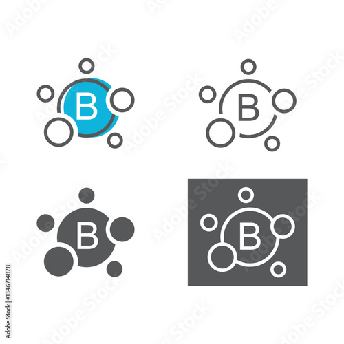 Vitamin B complex - icon, vector, sticker.