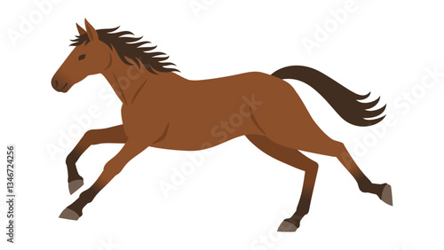 走る馬のイラスト