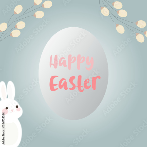 easter day illustration greeting card