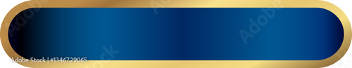 Elegant horizontal banner with a glossy dark blue center and gold rounded border, perfect for luxury labels, headers, or product tags.