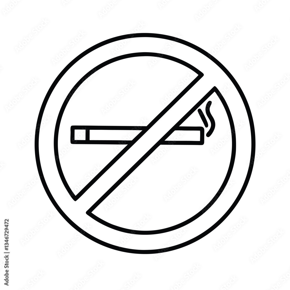 No Smoking Sign Public Health, Cigarette Ban, Restriction Symbol No Smoking Sign Public Health, Cigarette Ban, Restriction Symbol