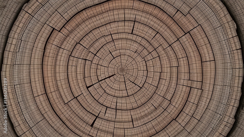 Naklejka premium cross section of tree stump