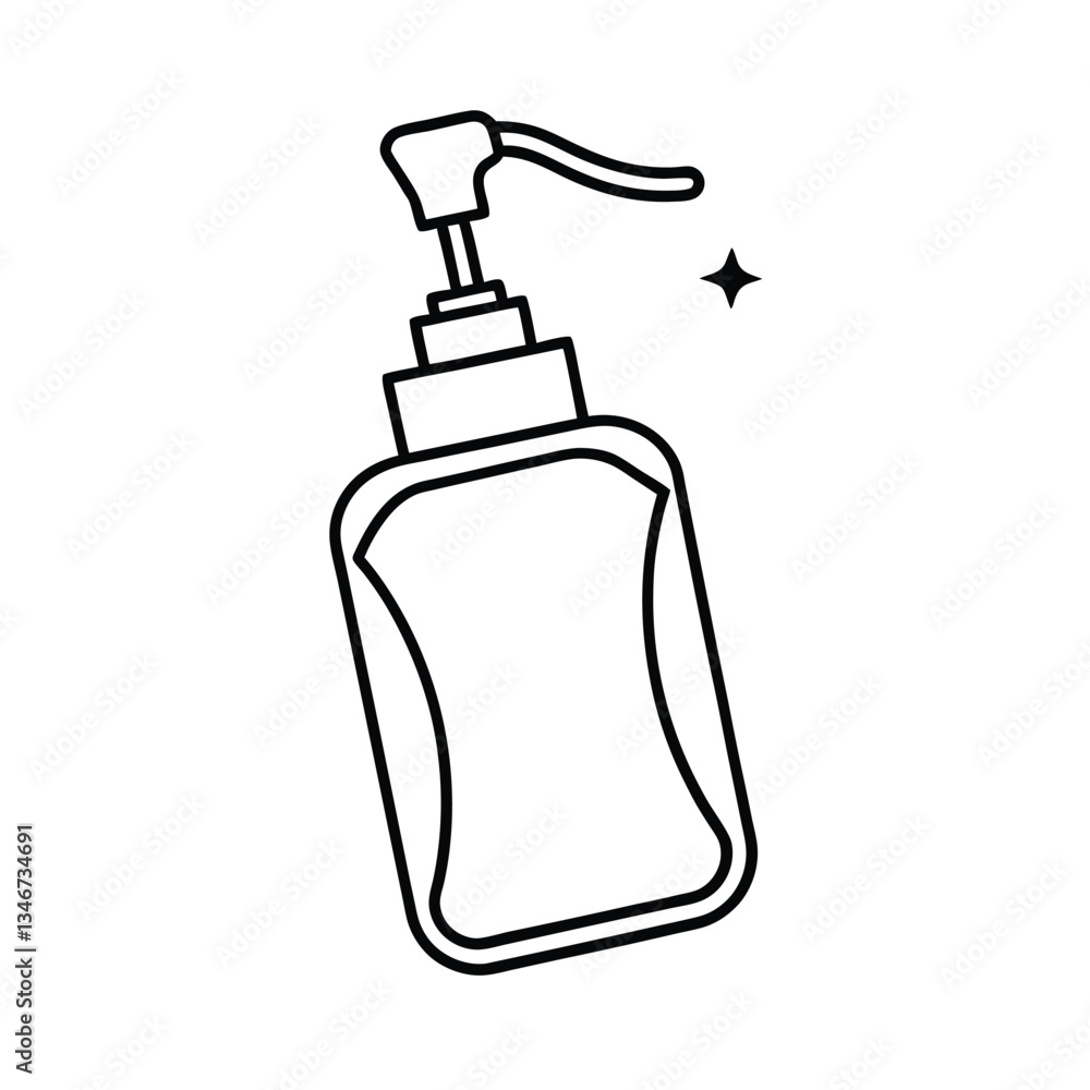 Obraz premium Cleanliness hygiene hand soap dispenser pump bottle liquid sanitation