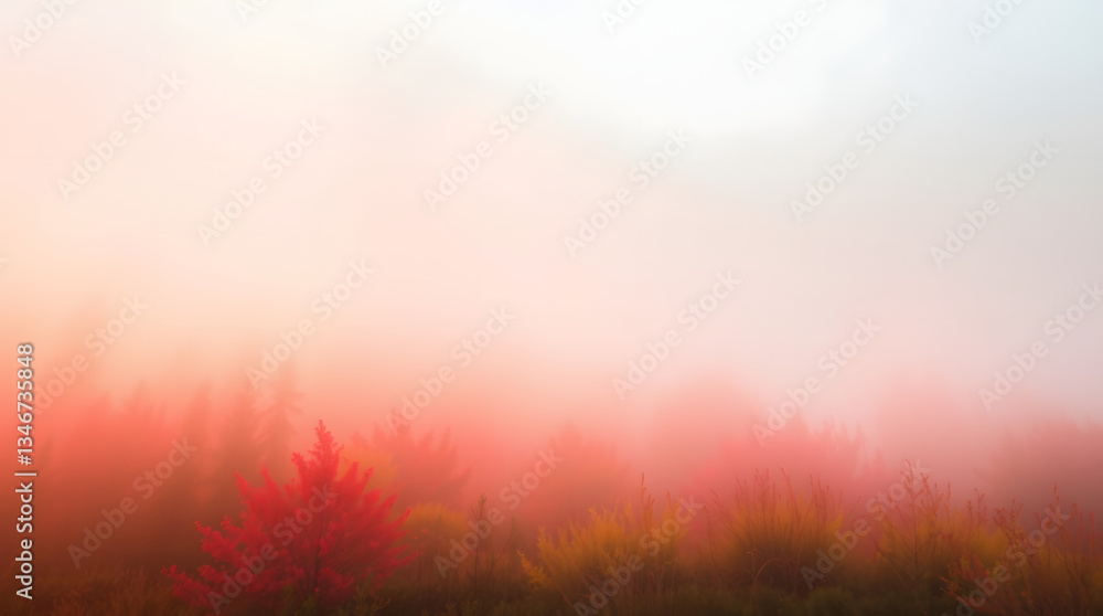 Obraz premium morning fog in the forest