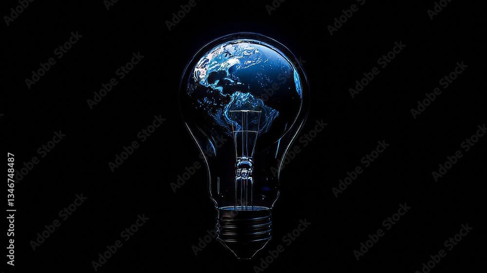 light bulb on black background light bulb on black background