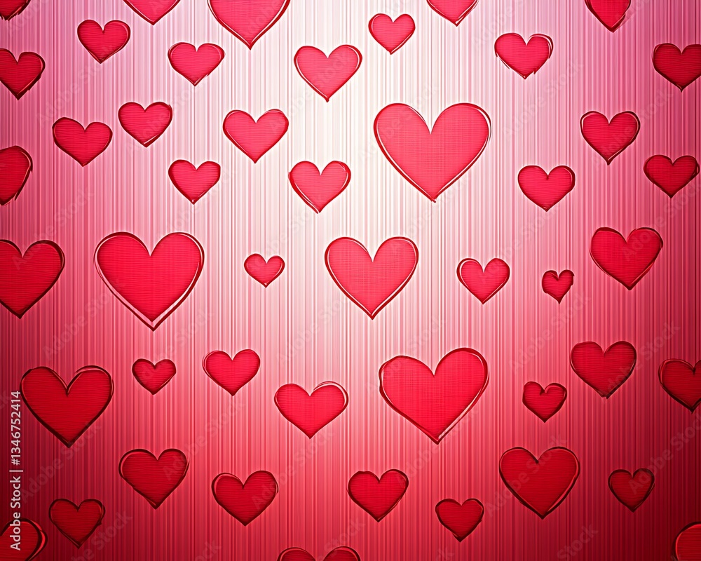 Heart Pattern on a Gradient Background. Heart Pattern on a Gradient Background.