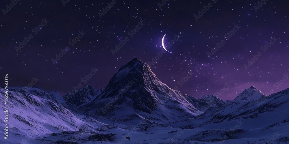Fototapeta premium winter night landscape