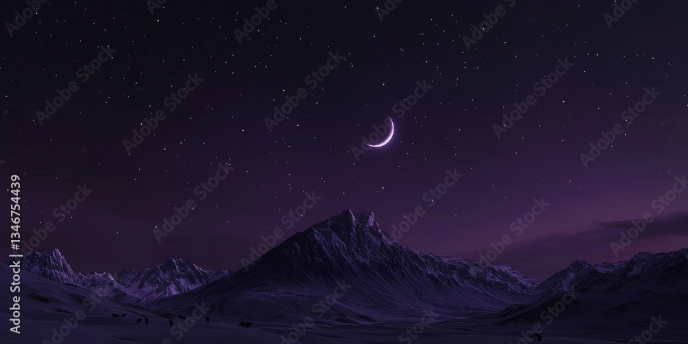 Fototapeta premium winter night landscape