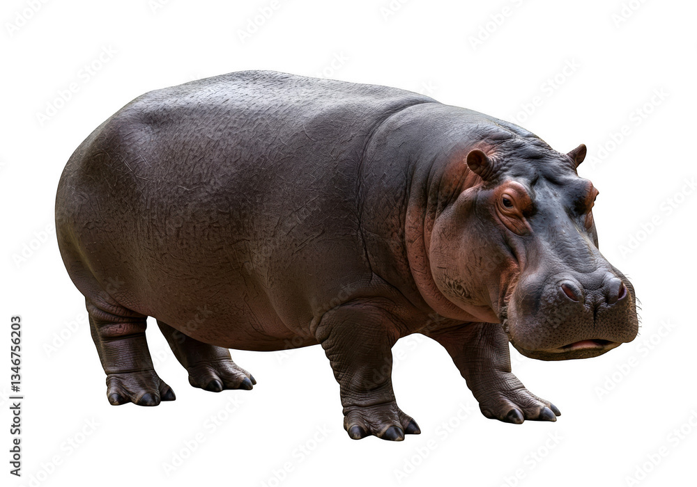 Hippopotamus on a transparent background Hippopotamus on a transparent background