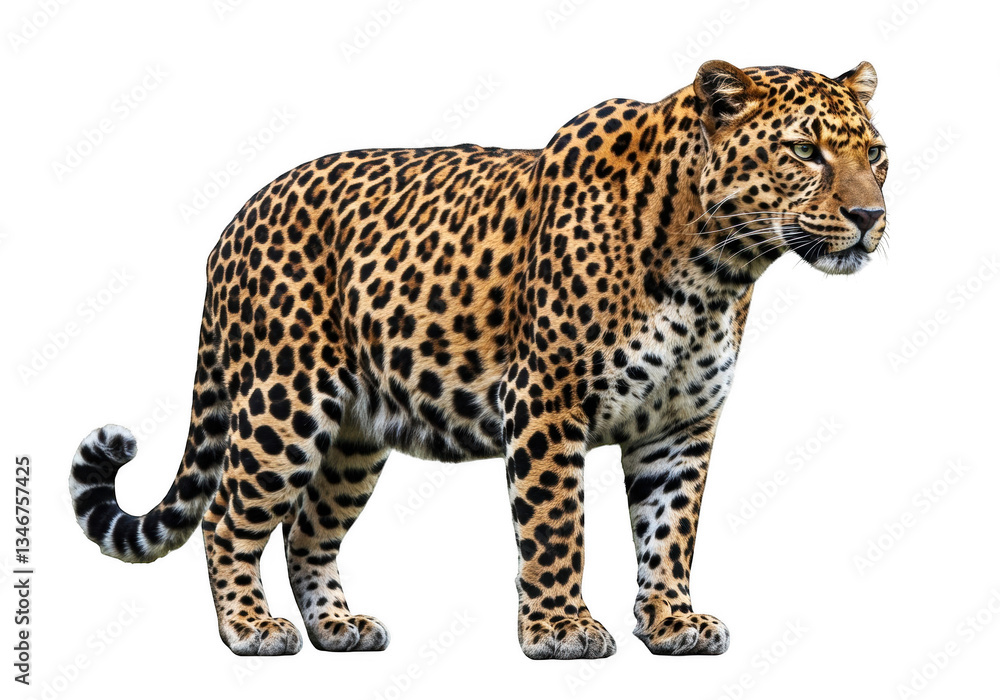 Fototapeta premium Leopard on a transparent background