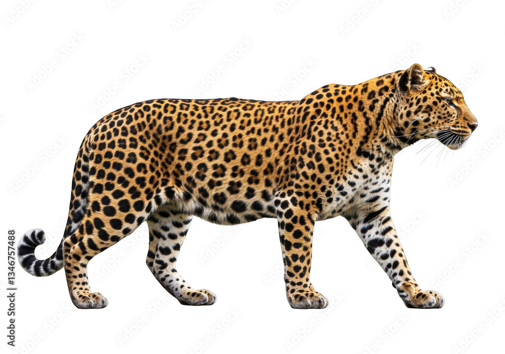Fototapeta premium Leopard on a transparent background