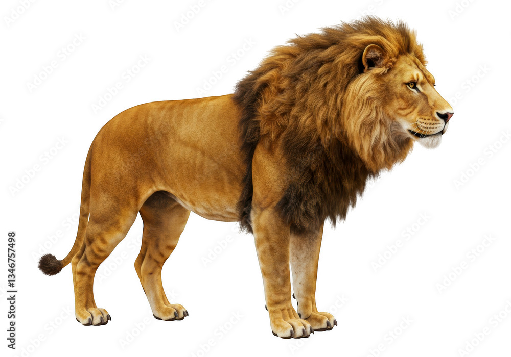 Obraz premium Lion on a transparent background