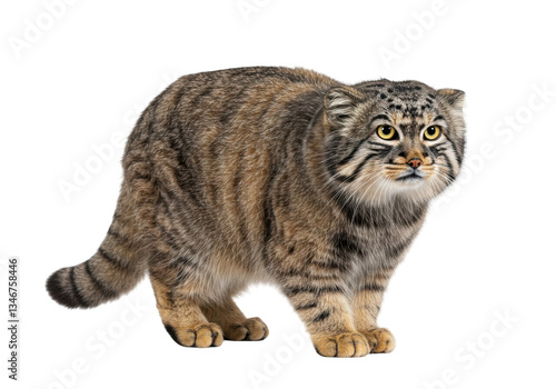 Pallas cat on a transparent background