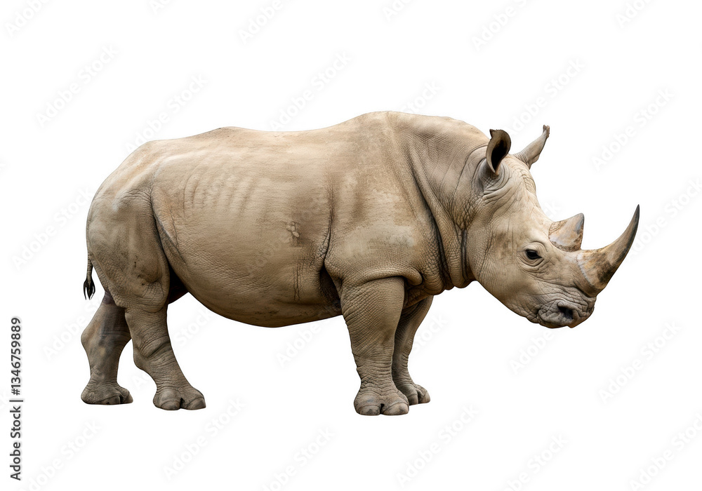 Obraz premium Rhinoceros on a transparent background