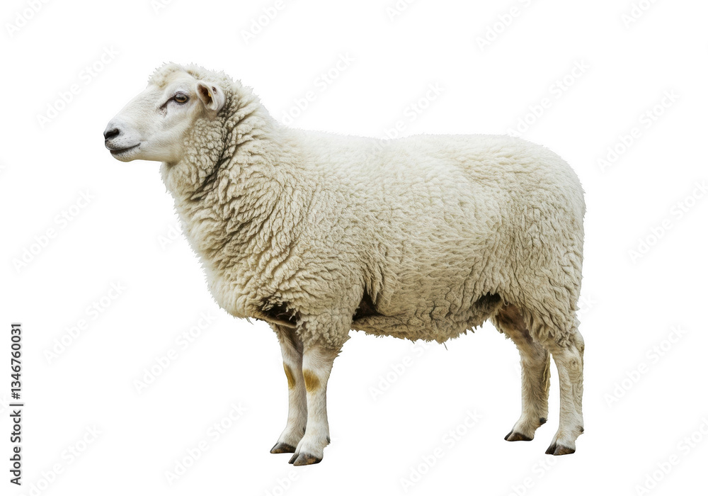 Fototapeta premium Sheep on a transparent background