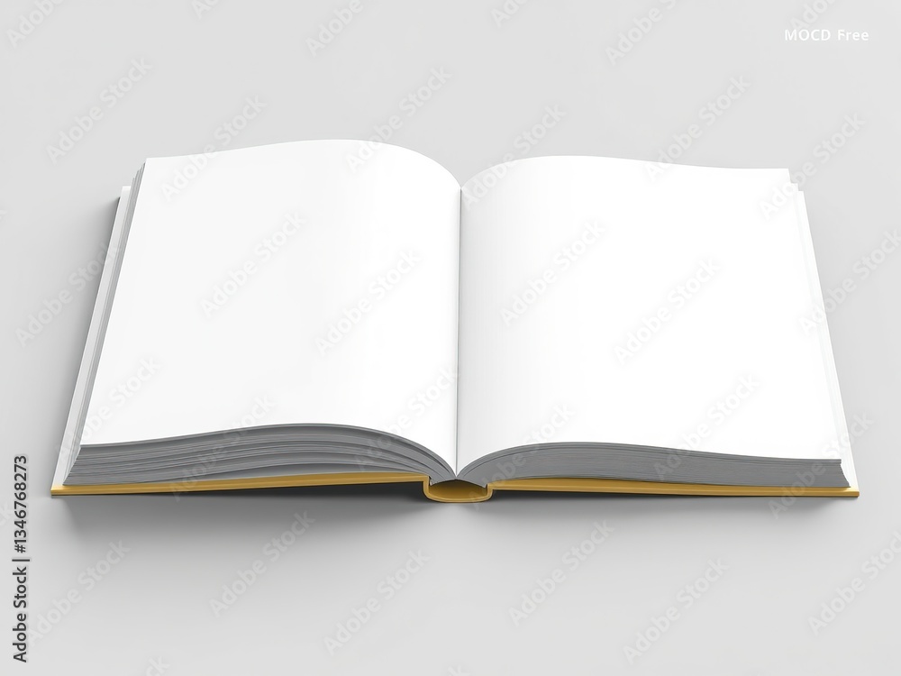 Book Mockup Displaying Blank Page for Design Concept Book Mockup Displaying Blank Page for Design Concept