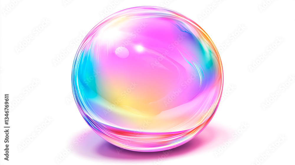 Cute inflated bubble isolated background Cute inflated bubble isolated background