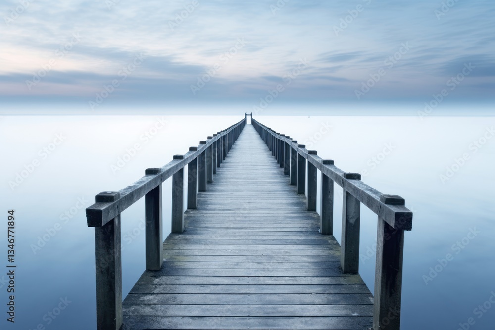 Naklejka premium Nature pier outdoors horizon.