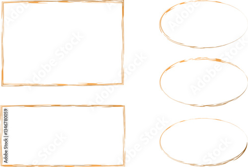 golden color thin frames borders collection