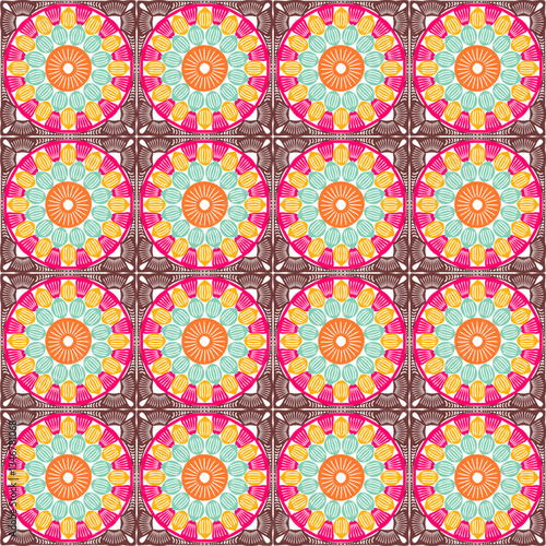 Pattern with crochet granny square wallpaper handmade decorative art design print	