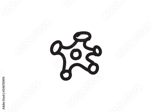 Set of an Bacteria and Virus Illustration