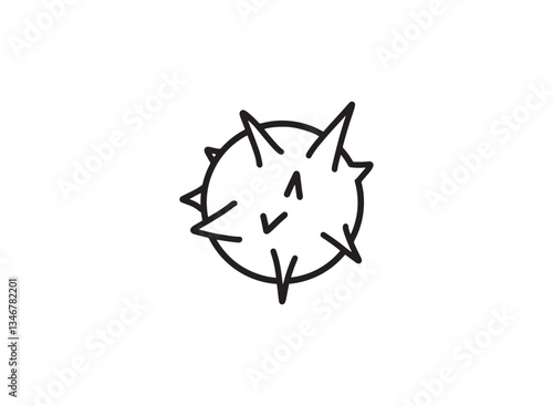 Set of an Bacteria and Virus Illustration
