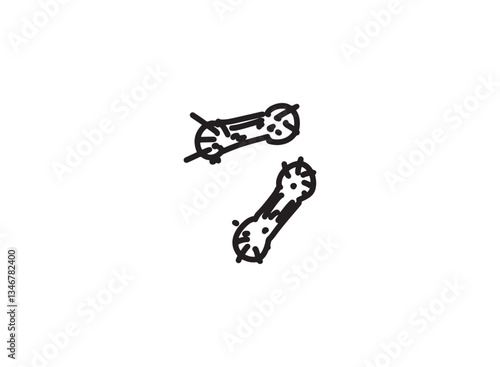 Set of an Bacteria and Virus Illustration