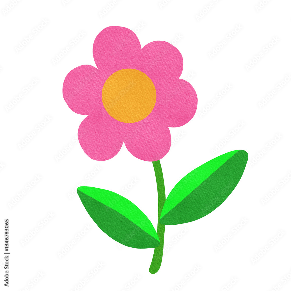 Naklejka premium pink flower isolated on white background