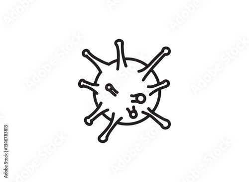 Set of an Bacteria and Virus Illustration