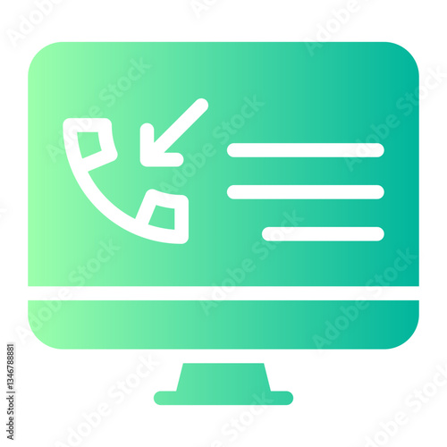 incoming call gradient icon