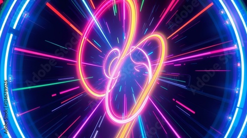 abstract background with glowing lines