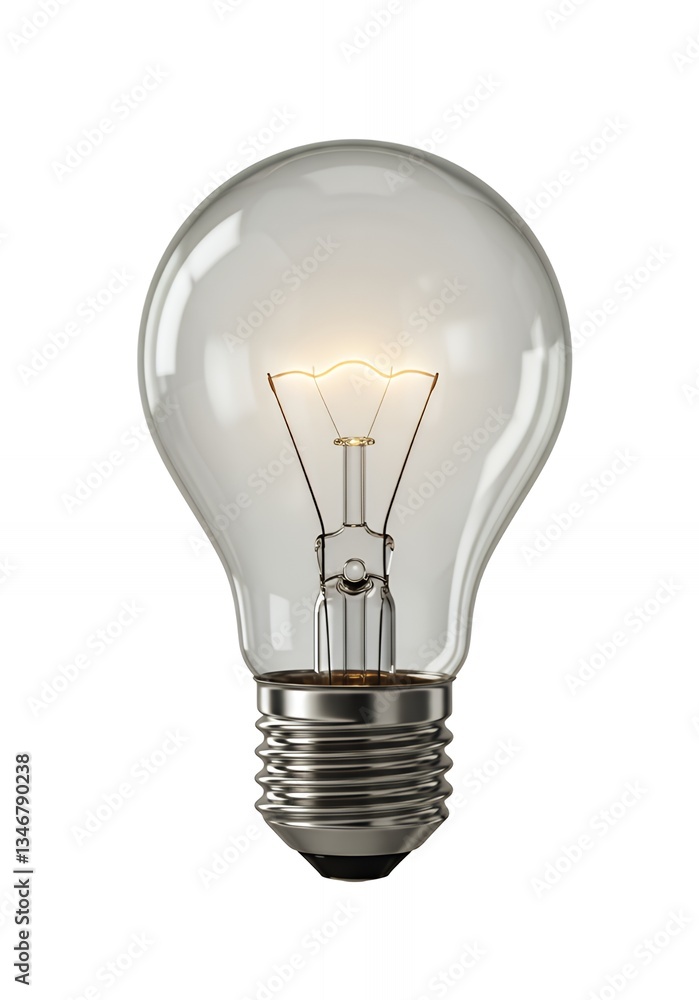 Illuminated Lightbulb, Symbol of Innovation Illuminated Lightbulb, Symbol of Innovation