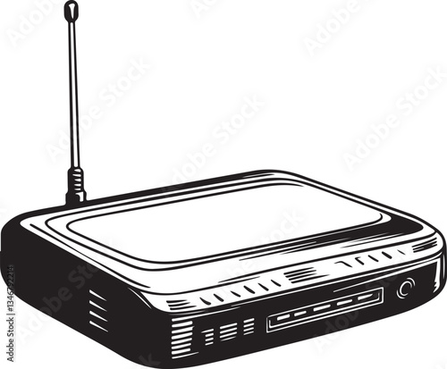 portable modem isolated on white