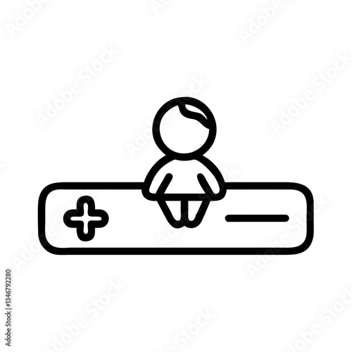 Character health bar icon showing player status in gaming
